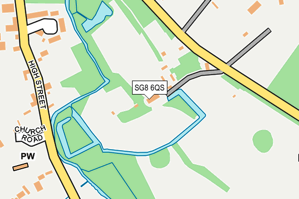 SG8 6QS map - OS OpenMap – Local (Ordnance Survey)