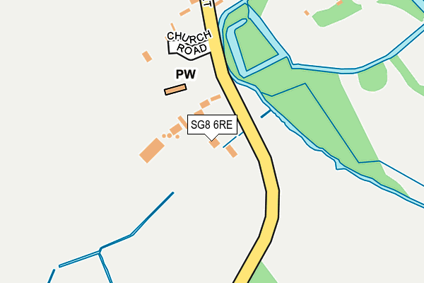 SG8 6RE map - OS OpenMap – Local (Ordnance Survey)