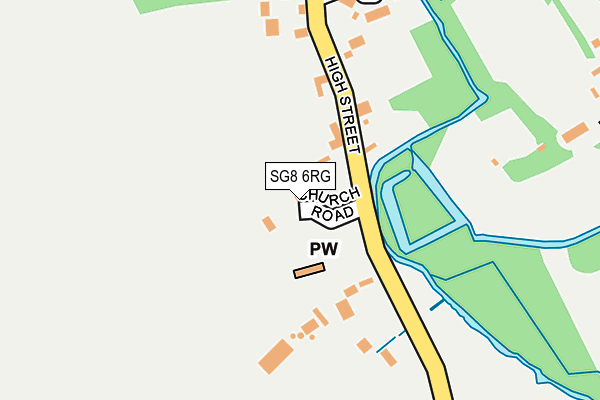 SG8 6RG map - OS OpenMap – Local (Ordnance Survey)