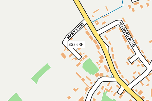 SG8 6RH map - OS OpenMap – Local (Ordnance Survey)