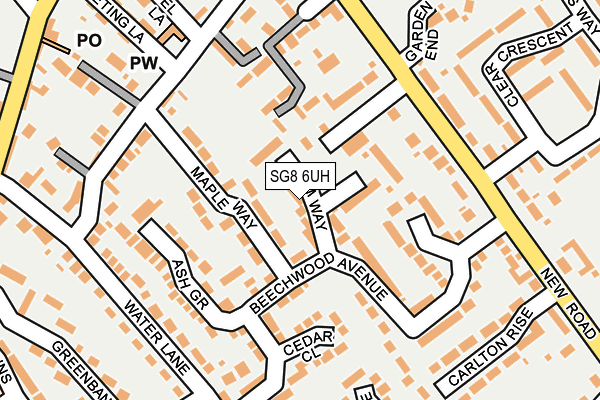 SG8 6UH map - OS OpenMap – Local (Ordnance Survey)