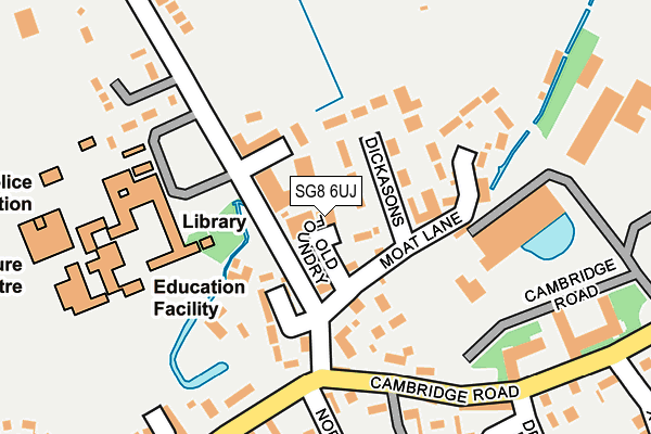SG8 6UJ map - OS OpenMap – Local (Ordnance Survey)