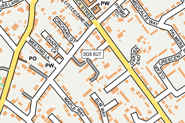 SG8 6UT map - OS OpenMap – Local (Ordnance Survey)