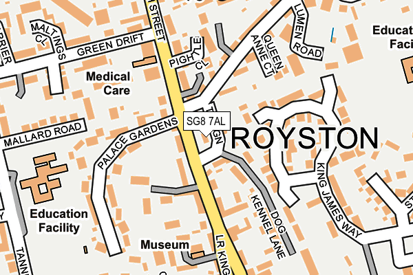 SG8 7AL map - OS OpenMap – Local (Ordnance Survey)