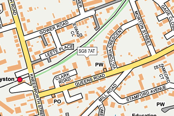 SG8 7AT map - OS OpenMap – Local (Ordnance Survey)