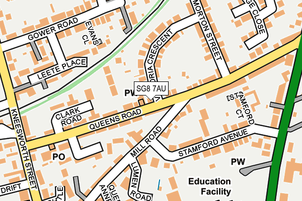 SG8 7AU map - OS OpenMap – Local (Ordnance Survey)