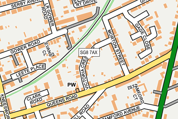 SG8 7AX map - OS OpenMap – Local (Ordnance Survey)