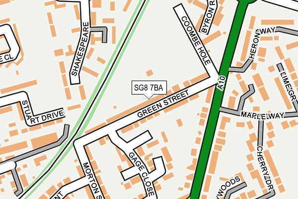 SG8 7BA map - OS OpenMap – Local (Ordnance Survey)