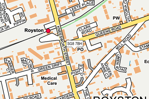 SG8 7BH map - OS OpenMap – Local (Ordnance Survey)