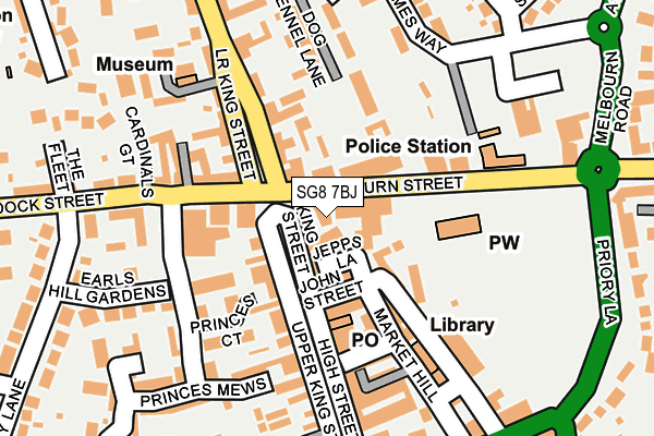 SG8 7BJ map - OS OpenMap – Local (Ordnance Survey)