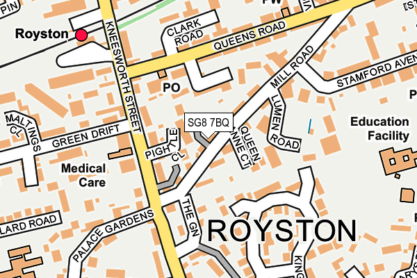 SG8 7BQ map - OS OpenMap – Local (Ordnance Survey)