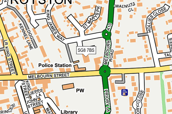 SG8 7BS map - OS OpenMap – Local (Ordnance Survey)