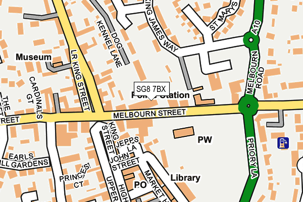 SG8 7BX map - OS OpenMap – Local (Ordnance Survey)