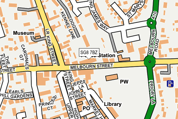 SG8 7BZ map - OS OpenMap – Local (Ordnance Survey)