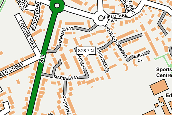 SG8 7DJ map - OS OpenMap – Local (Ordnance Survey)