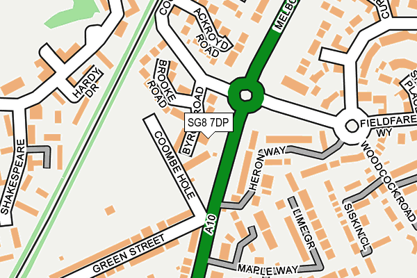 SG8 7DP map - OS OpenMap – Local (Ordnance Survey)