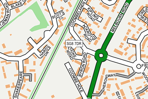 SG8 7DR map - OS OpenMap – Local (Ordnance Survey)