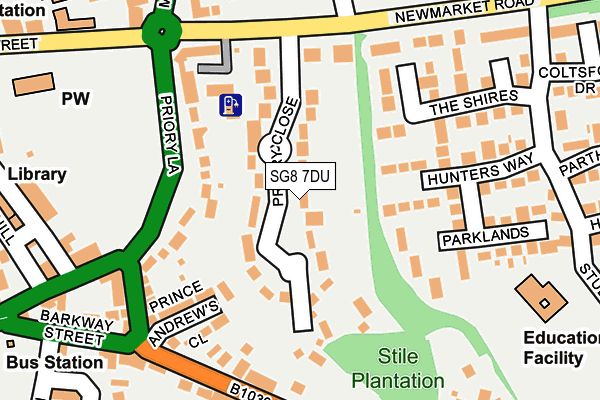 SG8 7DU map - OS OpenMap – Local (Ordnance Survey)