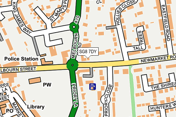 SG8 7DY map - OS OpenMap – Local (Ordnance Survey)