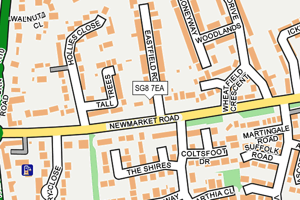 SG8 7EA map - OS OpenMap – Local (Ordnance Survey)