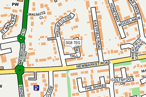 SG8 7EG map - OS OpenMap – Local (Ordnance Survey)