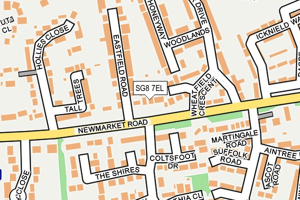 SG8 7EL map - OS OpenMap – Local (Ordnance Survey)