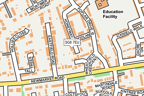 SG8 7EU map - OS OpenMap – Local (Ordnance Survey)