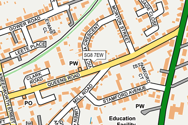 SG8 7EW map - OS OpenMap – Local (Ordnance Survey)
