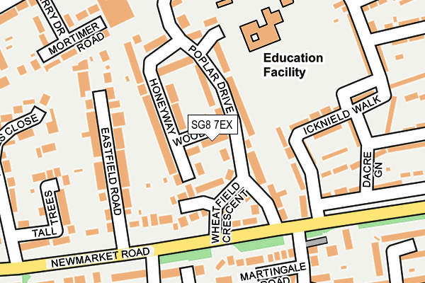 SG8 7EX map - OS OpenMap – Local (Ordnance Survey)