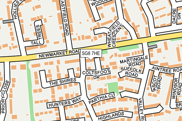 SG8 7HE map - OS OpenMap – Local (Ordnance Survey)
