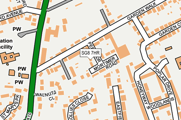 SG8 7HR map - OS OpenMap – Local (Ordnance Survey)