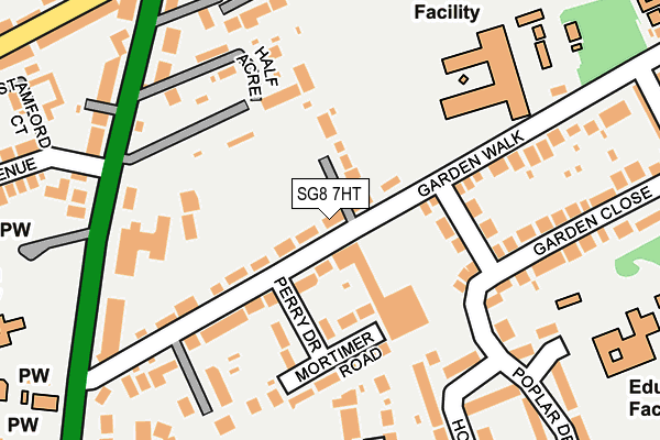 SG8 7HT map - OS OpenMap – Local (Ordnance Survey)