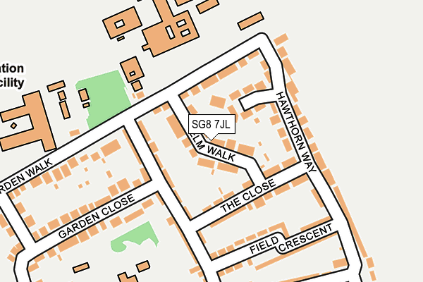 SG8 7JL map - OS OpenMap – Local (Ordnance Survey)