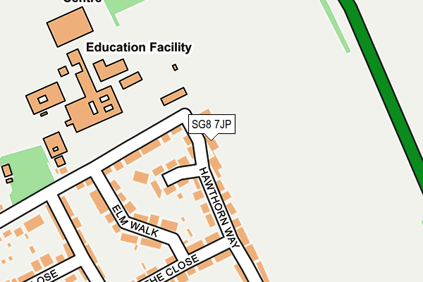 SG8 7JP map - OS OpenMap – Local (Ordnance Survey)