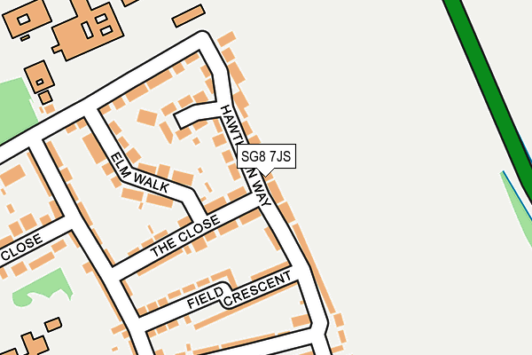 SG8 7JS map - OS OpenMap – Local (Ordnance Survey)
