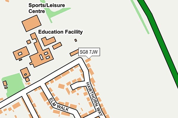 SG8 7JW map - OS OpenMap – Local (Ordnance Survey)