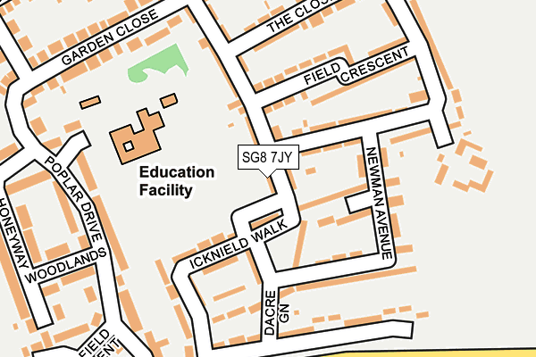 SG8 7JY map - OS OpenMap – Local (Ordnance Survey)