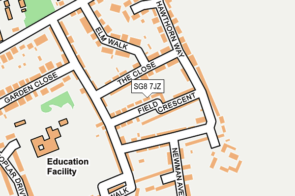 SG8 7JZ map - OS OpenMap – Local (Ordnance Survey)