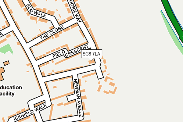 SG8 7LA map - OS OpenMap – Local (Ordnance Survey)