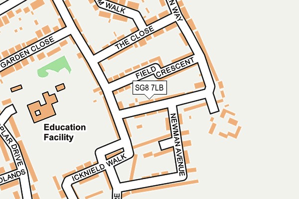 SG8 7LB map - OS OpenMap – Local (Ordnance Survey)