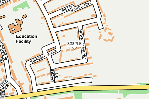 SG8 7LE map - OS OpenMap – Local (Ordnance Survey)