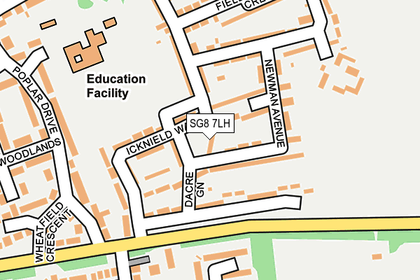 SG8 7LH map - OS OpenMap – Local (Ordnance Survey)