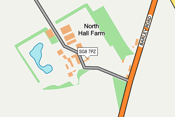 SG8 7PZ map - OS OpenMap – Local (Ordnance Survey)