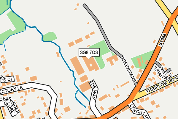 SG8 7QS map - OS OpenMap – Local (Ordnance Survey)
