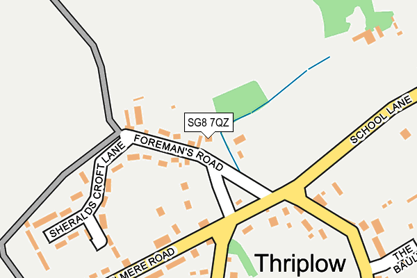 SG8 7QZ map - OS OpenMap – Local (Ordnance Survey)