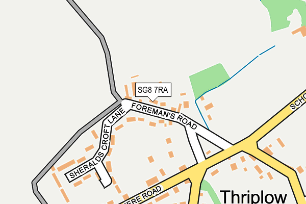 SG8 7RA map - OS OpenMap – Local (Ordnance Survey)