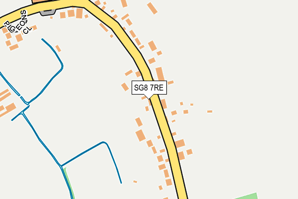 SG8 7RE map - OS OpenMap – Local (Ordnance Survey)