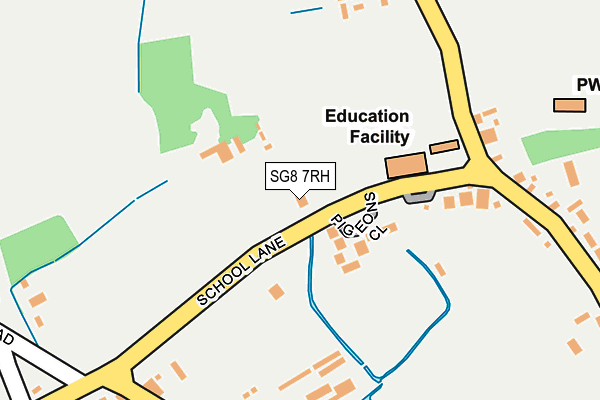 SG8 7RH map - OS OpenMap – Local (Ordnance Survey)