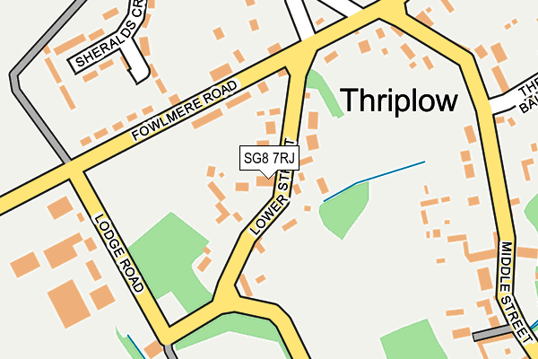 SG8 7RJ map - OS OpenMap – Local (Ordnance Survey)