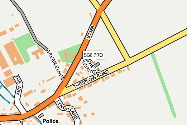 SG8 7RQ map - OS OpenMap – Local (Ordnance Survey)